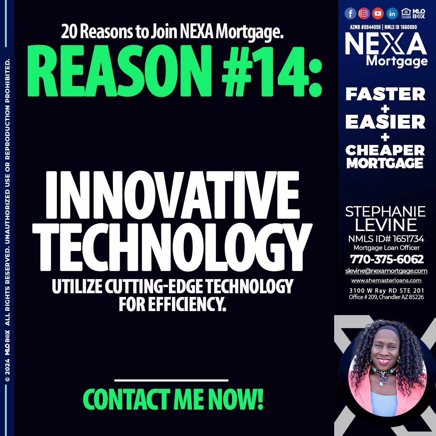 REASON 14 - Stephanie Levine -Mortgage Loan Officer