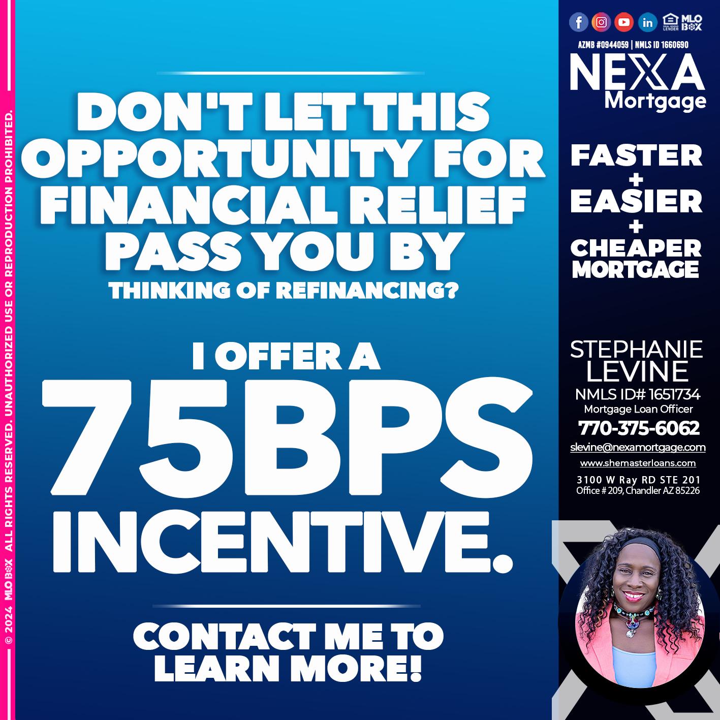 75 BP - Stephanie Levine -Mortgage Loan Officer