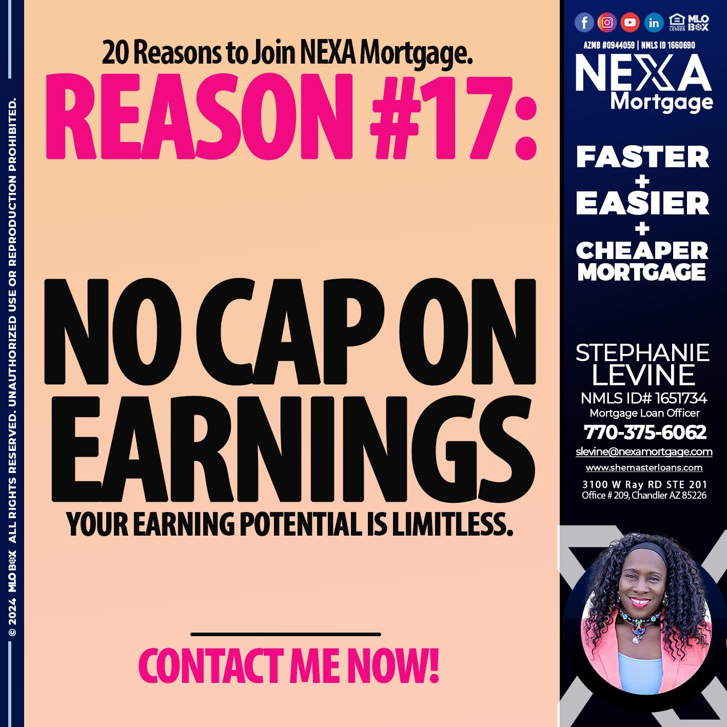 REASON 17 - Stephanie Levine -Mortgage Loan Officer