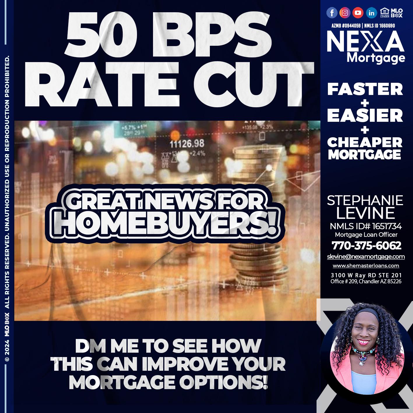50 BPS RATES - Stephanie Levine -Mortgage Loan Officer