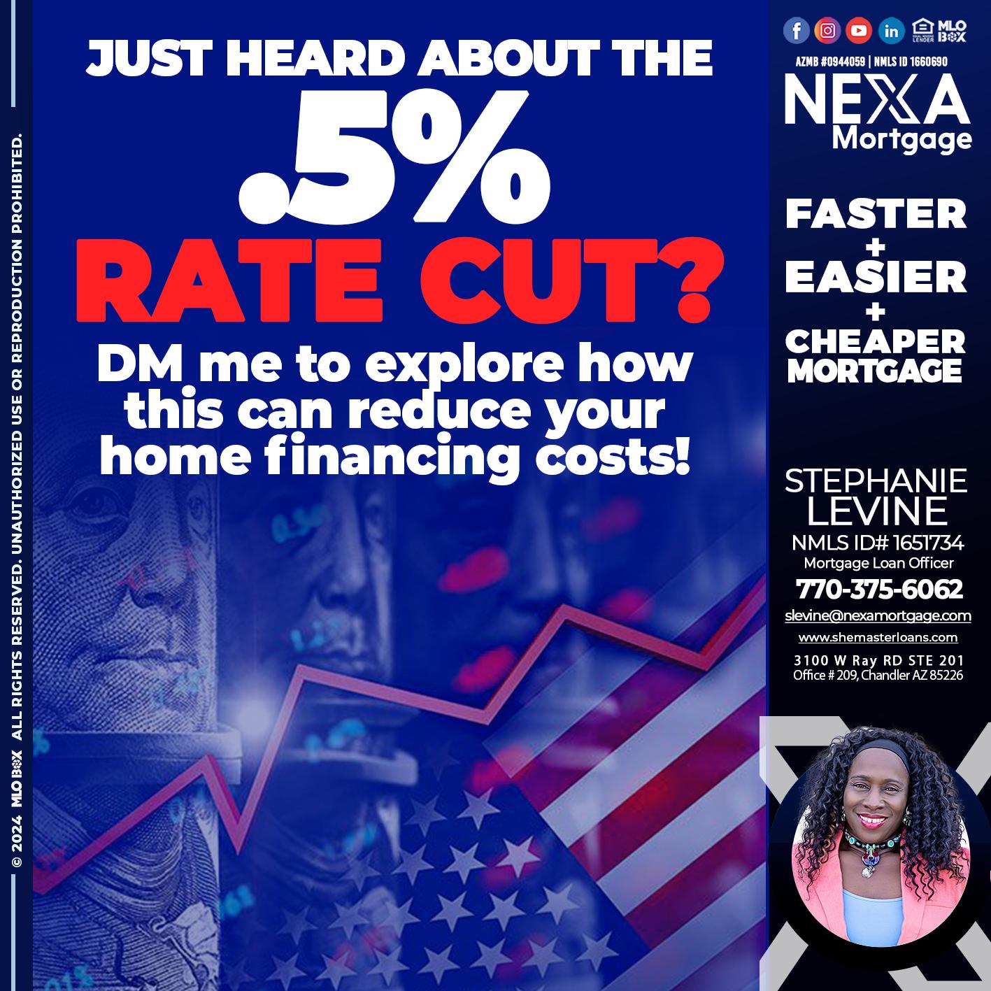 .5% - Stephanie Levine -Mortgage Loan Officer