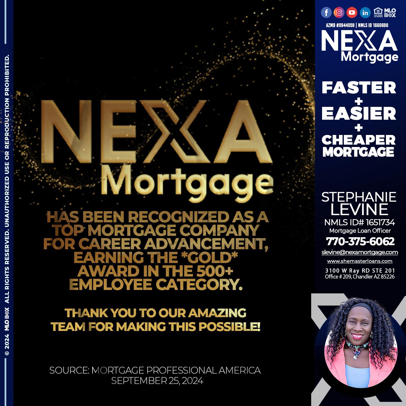 nexa 500 - Stephanie Levine -Mortgage Loan Officer
