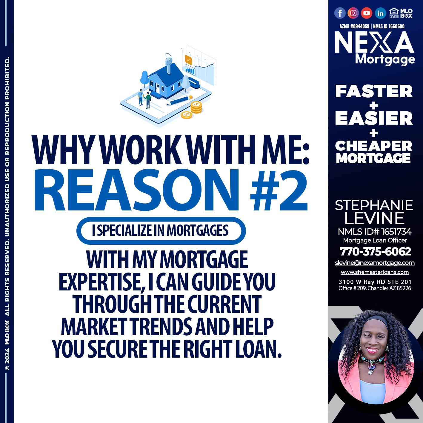 REASON 2 - Stephanie Levine -Mortgage Loan Officer