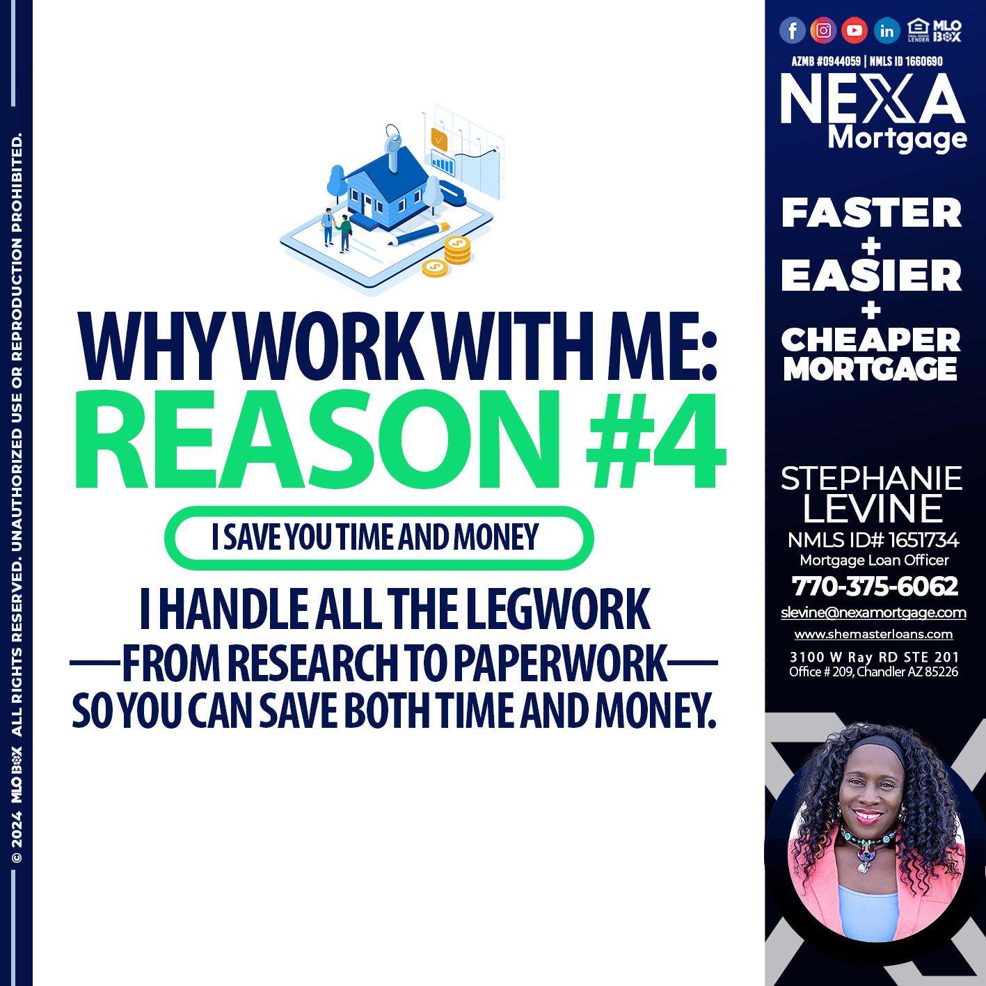 reason 4 - Stephanie Levine -Mortgage Loan Officer