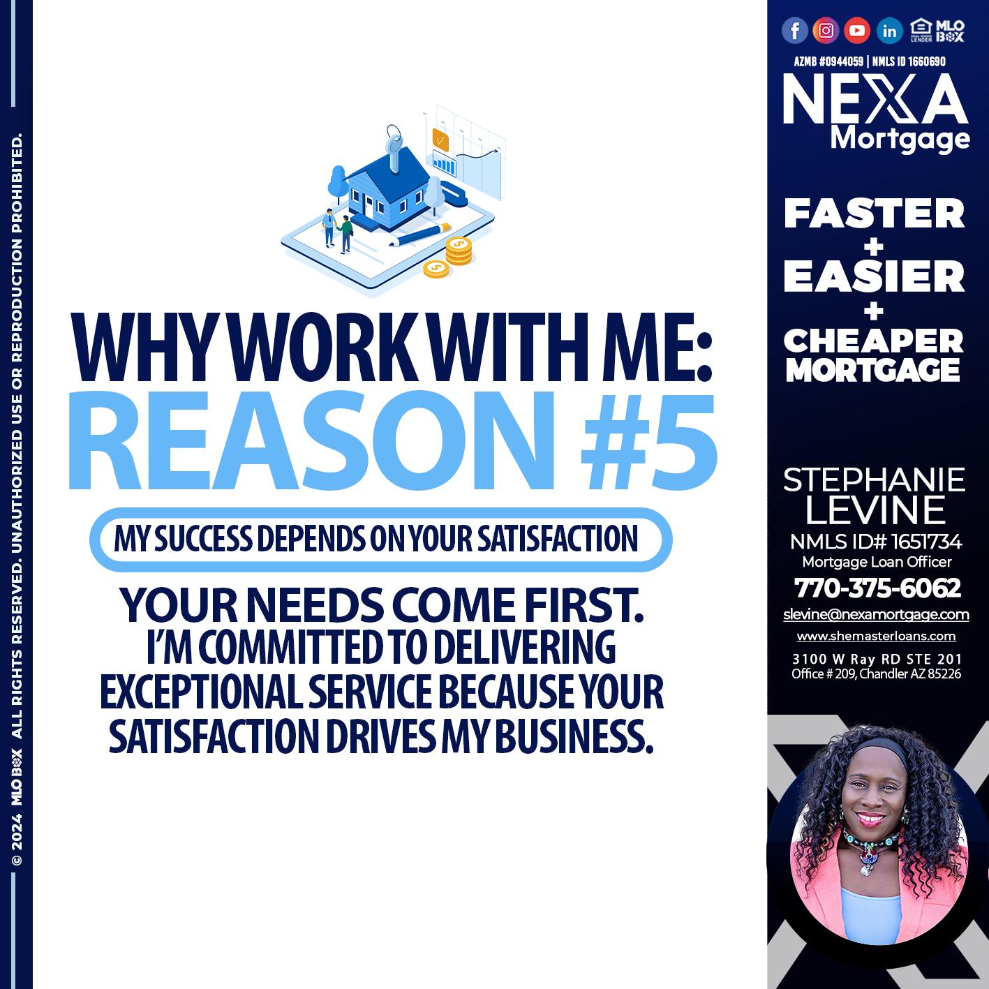 reason 5 - Stephanie Levine -Mortgage Loan Officer
