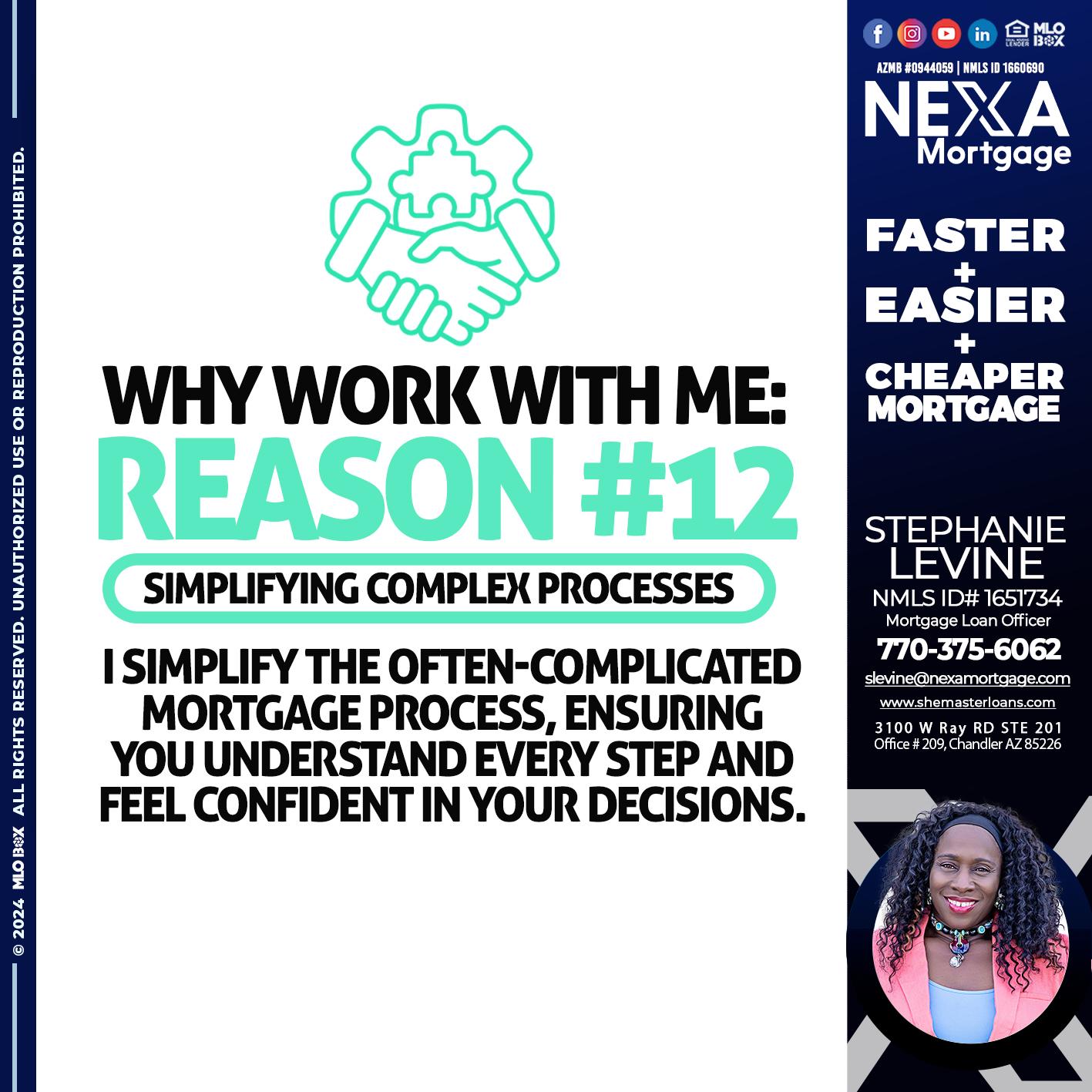 reason 12 - Stephanie Levine -Mortgage Loan Officer