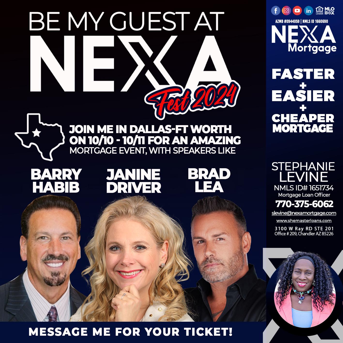 be my guest - Stephanie Levine -Mortgage Loan Officer