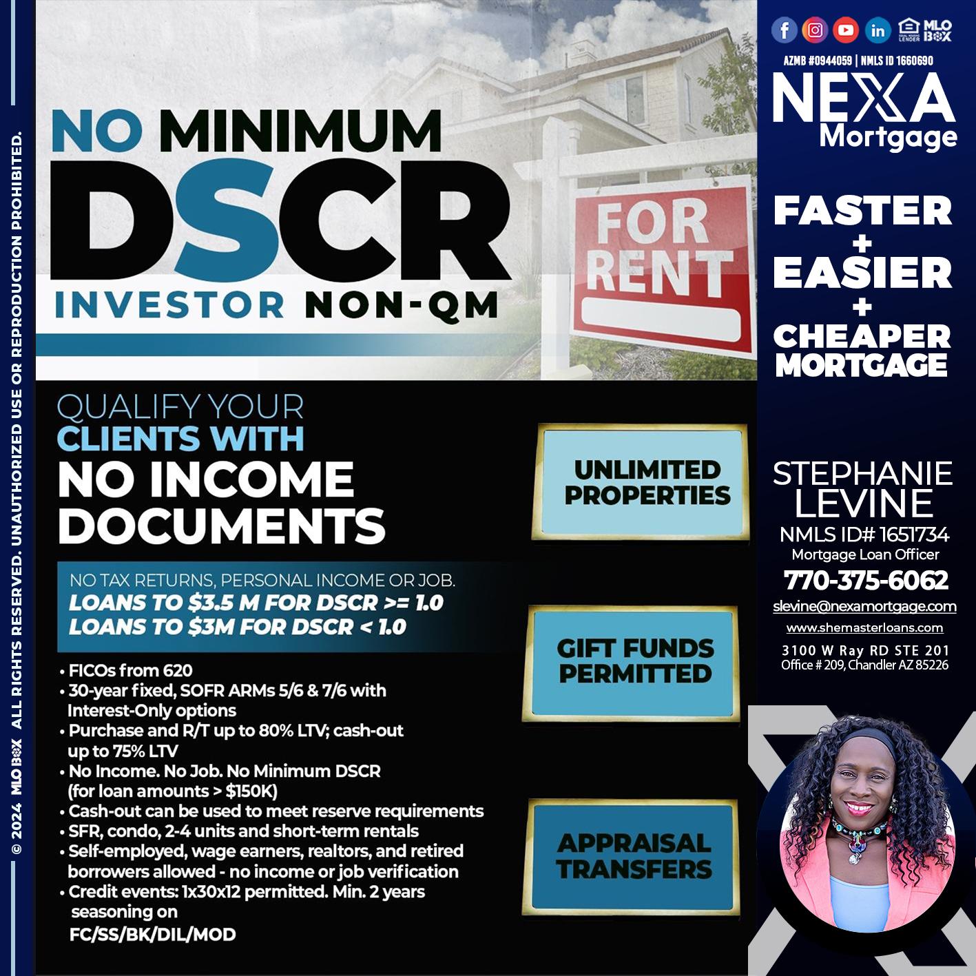 DSCR - Stephanie Levine -Mortgage Loan Officer