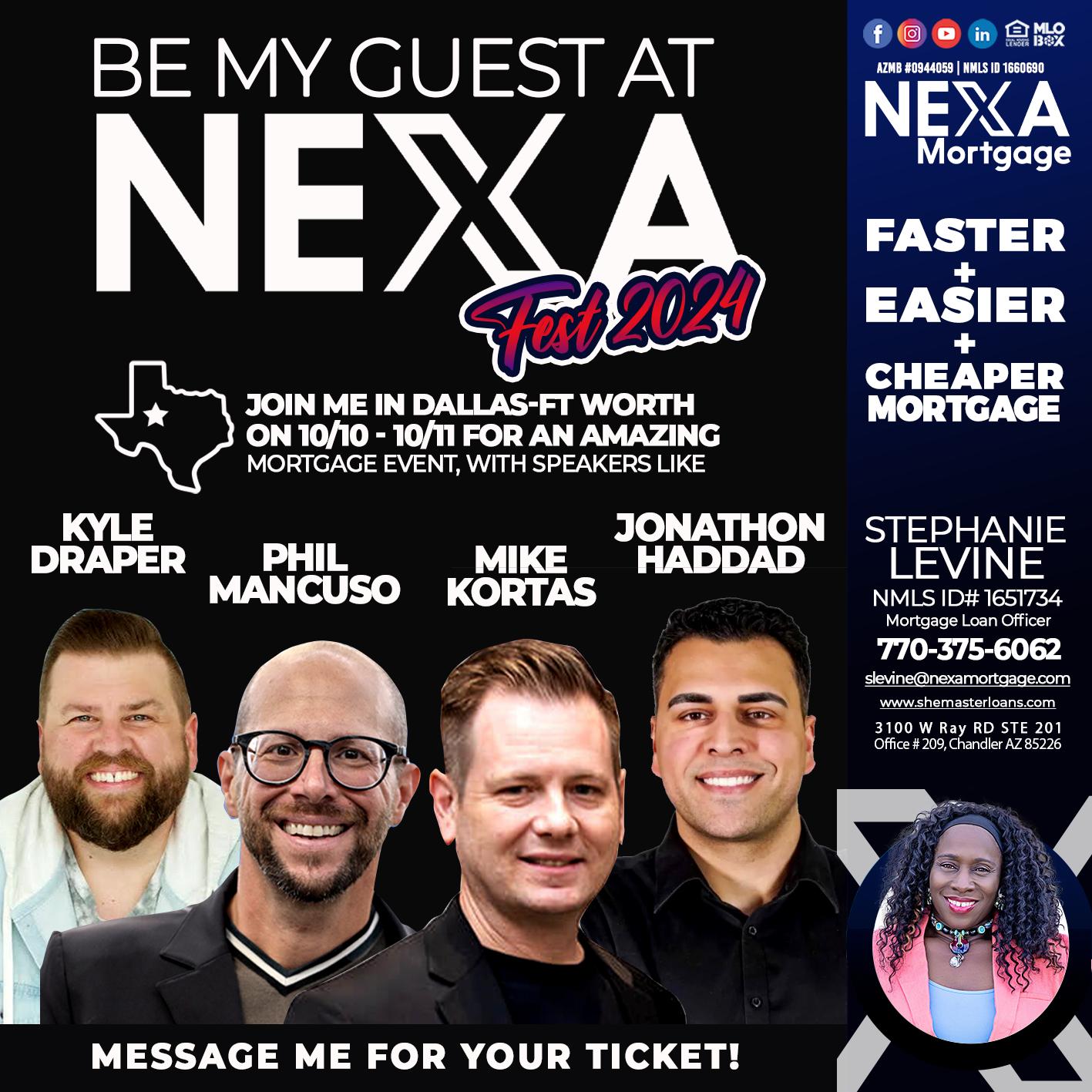 BE MY GUEST - Stephanie Levine -Mortgage Loan Officer