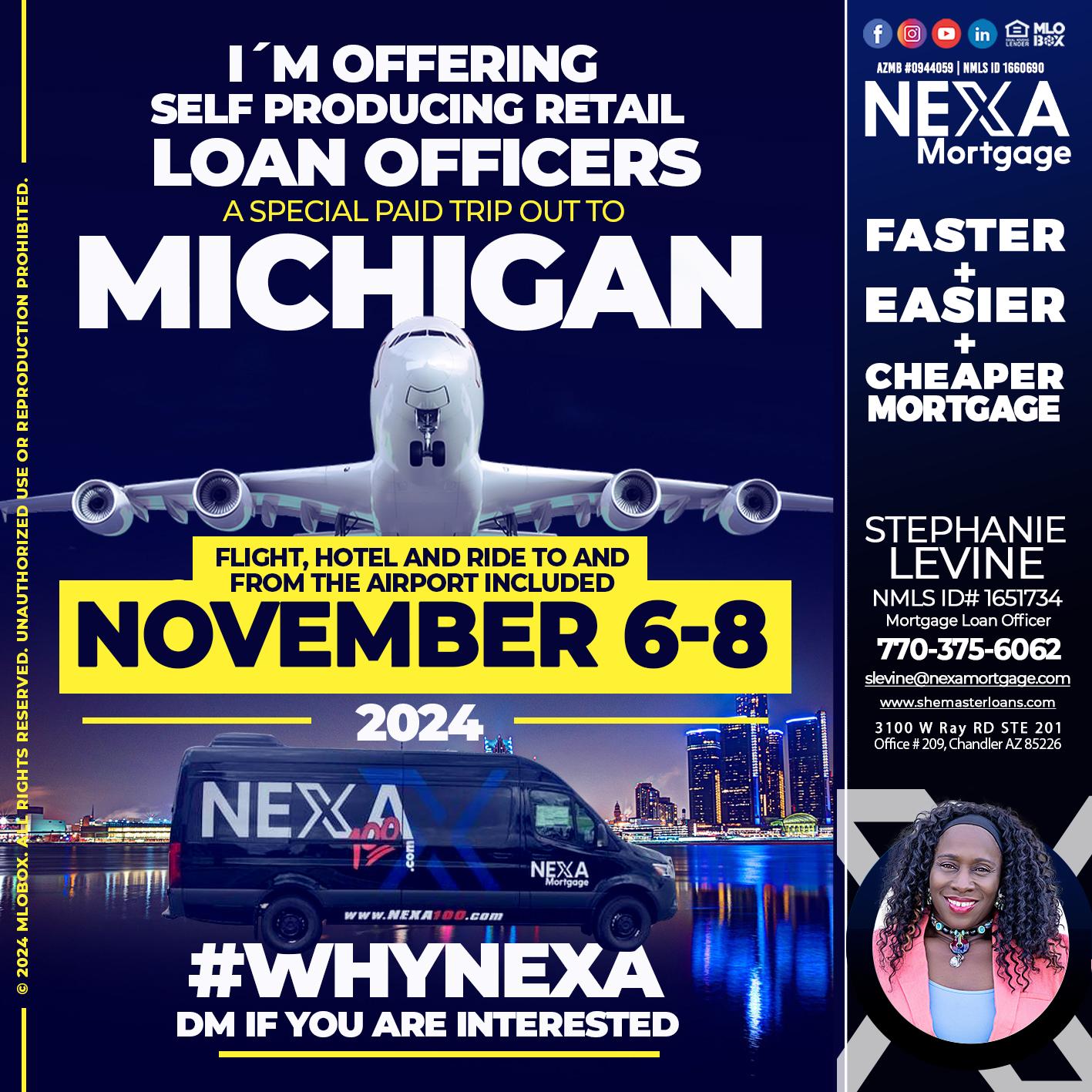 MICHIGAN TRIP - Stephanie Levine -Mortgage Loan Officer