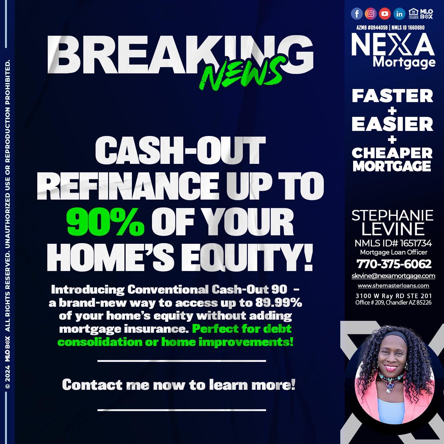 BREAKING NEWS - Stephanie Levine -Mortgage Loan Officer