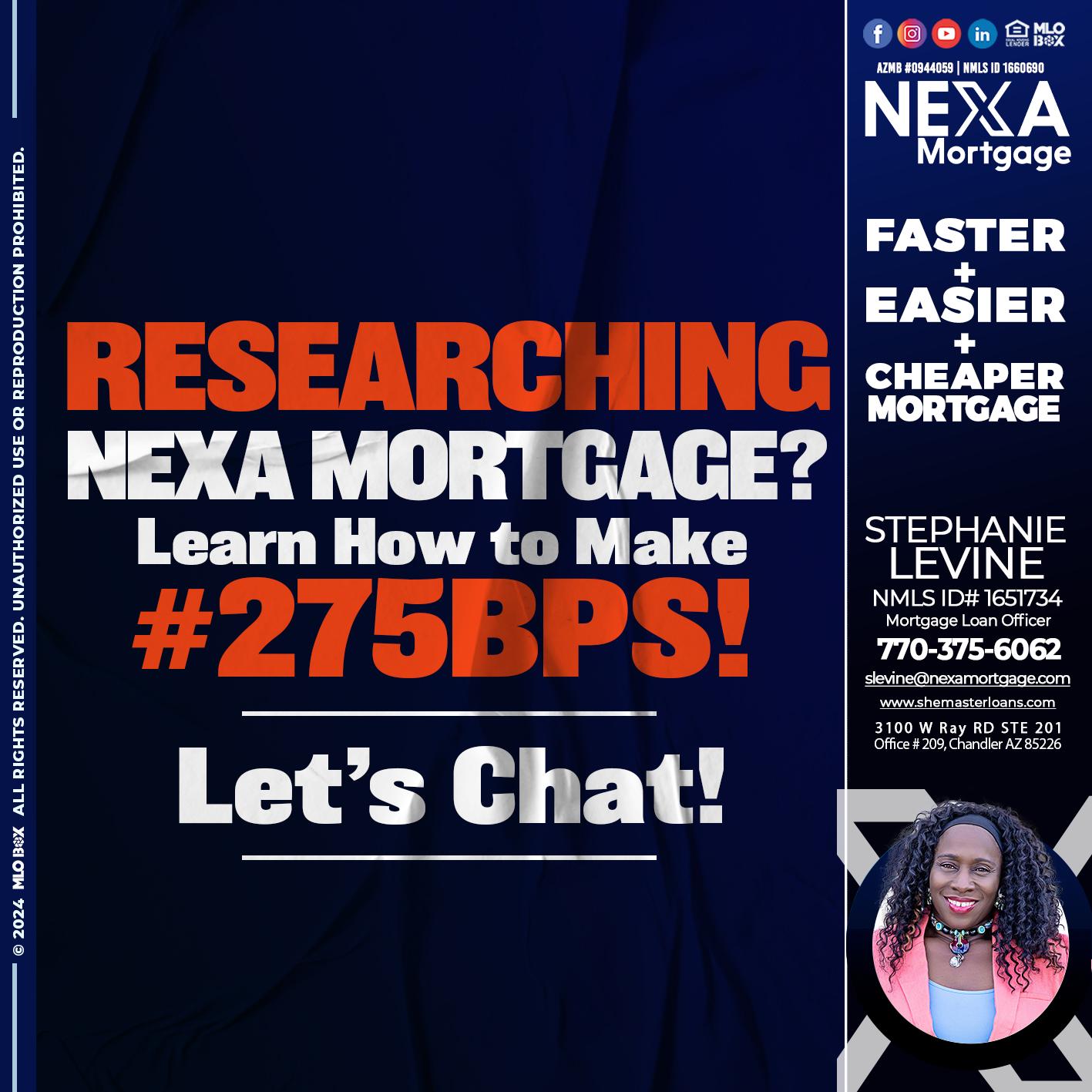 RESEARCHING - Stephanie Levine -Mortgage Loan Officer