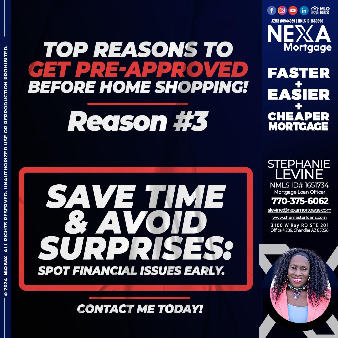 REASON 3 - Stephanie Levine -Mortgage Loan Officer