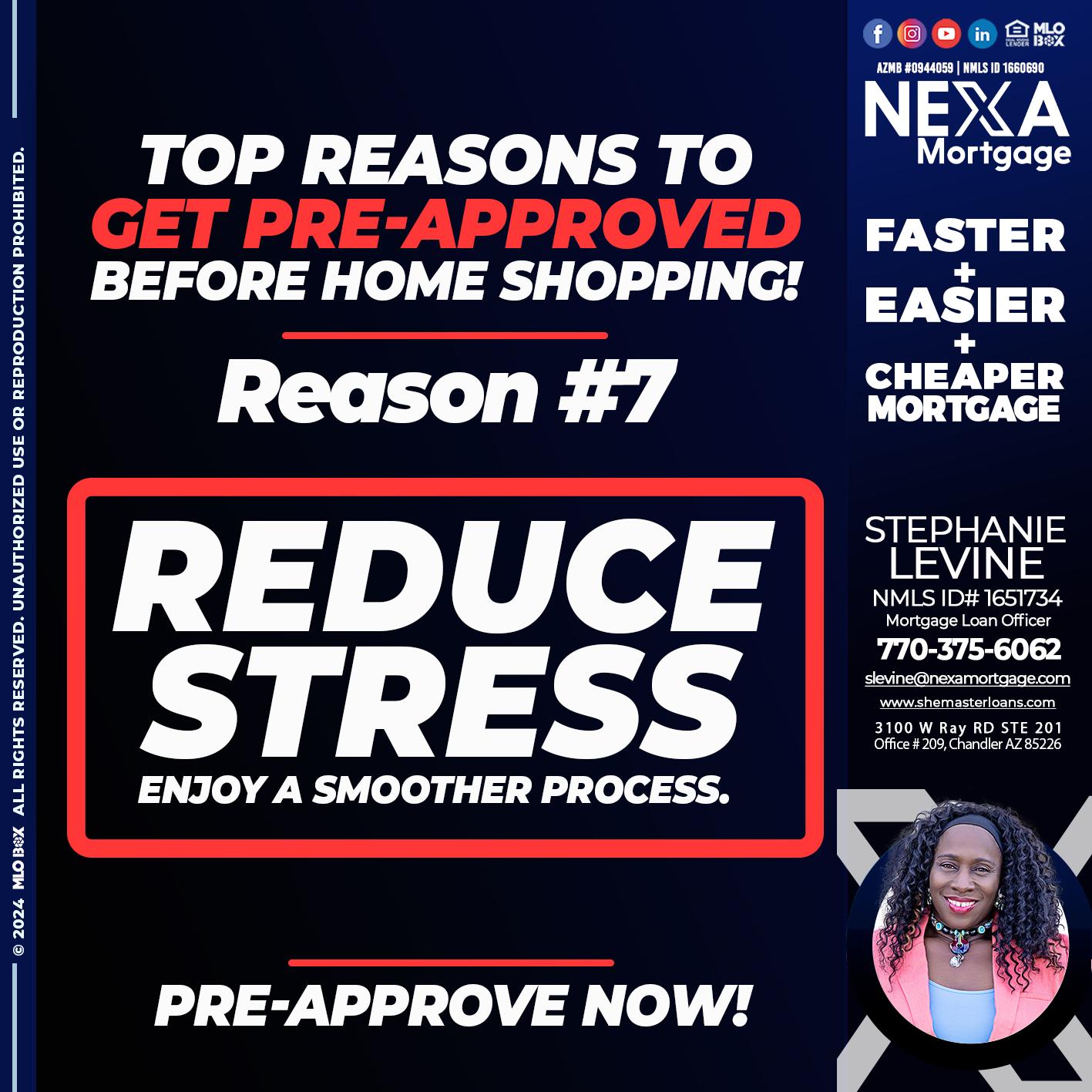 REASON 7 - Stephanie Levine -Mortgage Loan Officer