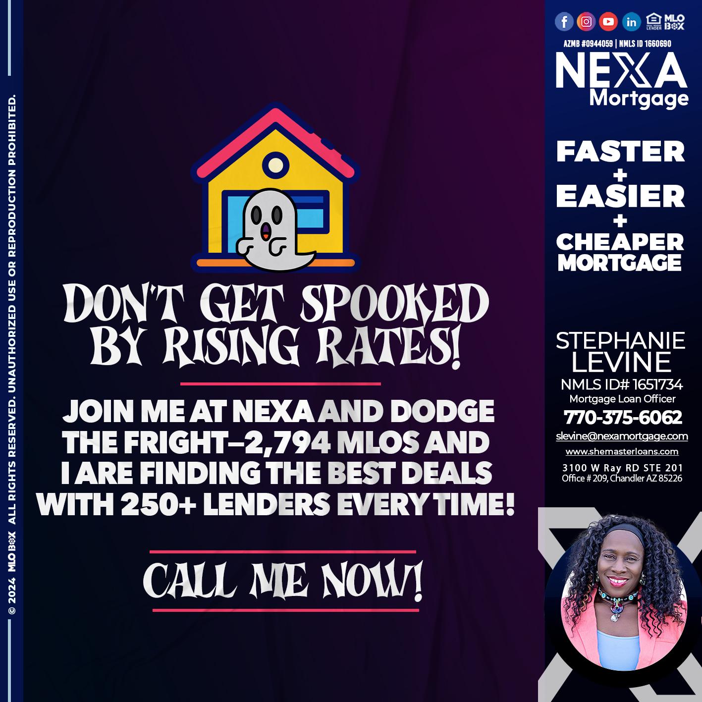 dont get spooked - Stephanie Levine -Mortgage Loan Officer