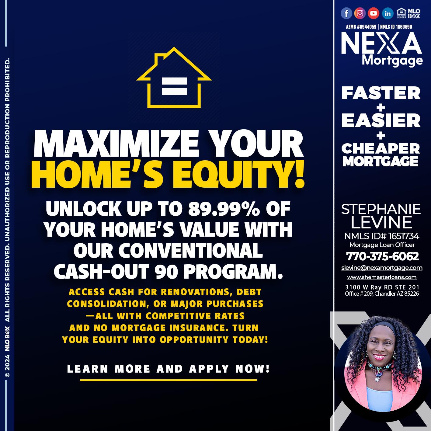 MAXIMIZE YOUR - Stephanie Levine -Mortgage Loan Officer