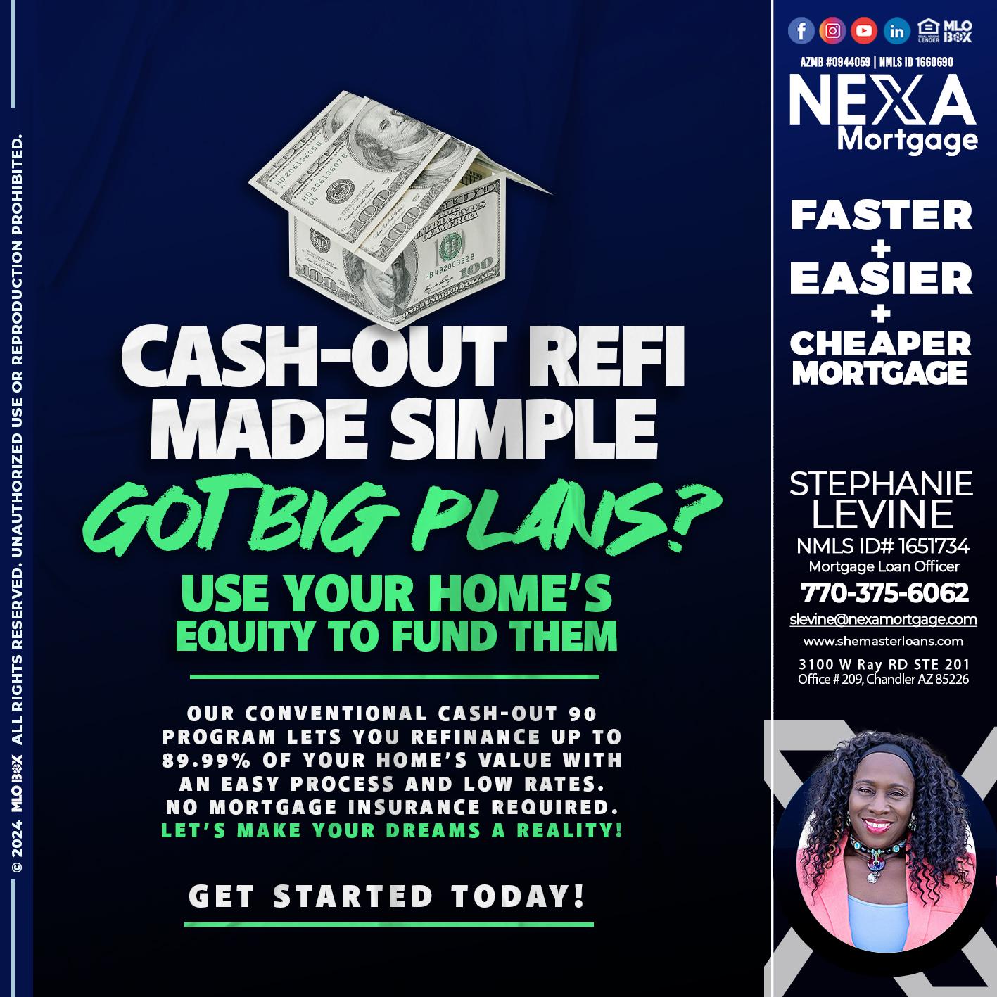 GOT BIG PLANS? - Stephanie Levine -Mortgage Loan Officer