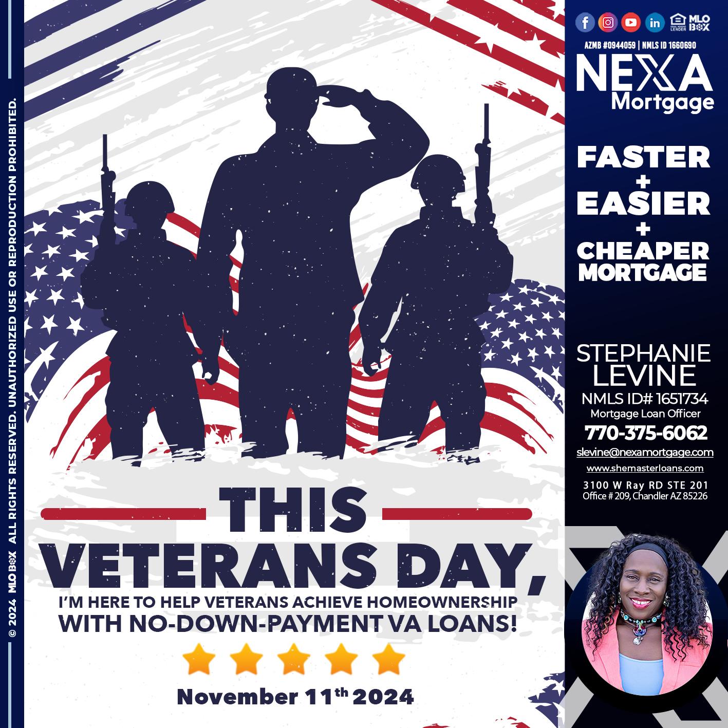 this veterans day - Stephanie Levine -Mortgage Loan Officer