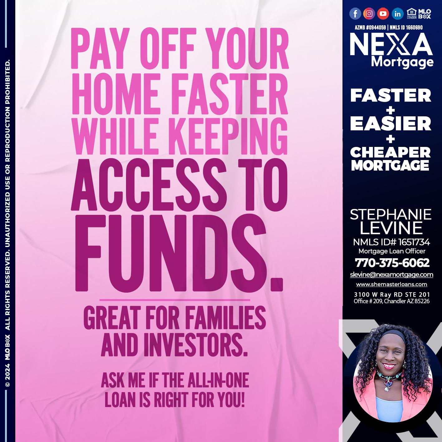 PAY OFF YOUR - Stephanie Levine -Mortgage Loan Officer