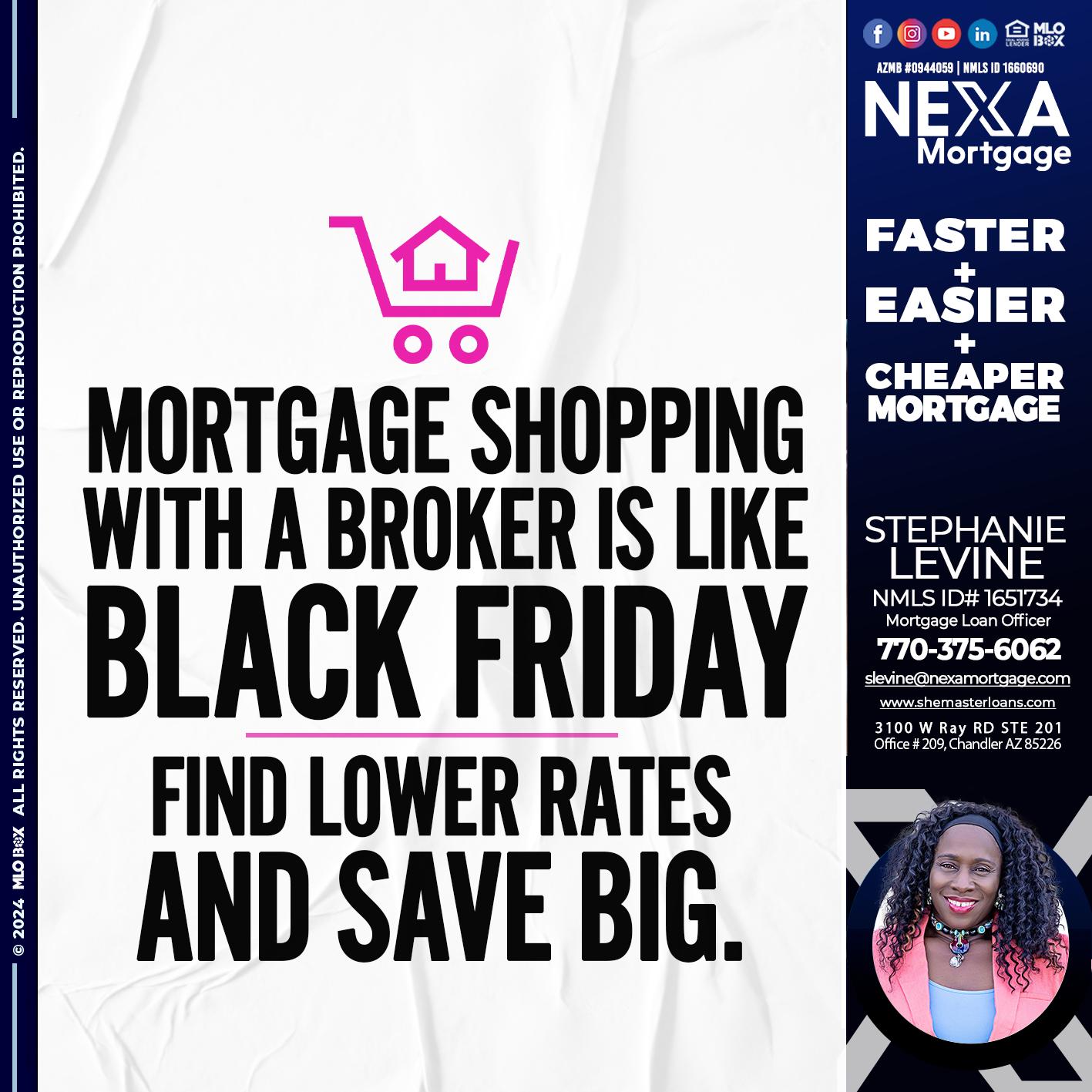 MORTGAGE SHOPPING - Stephanie Levine -Mortgage Loan Officer