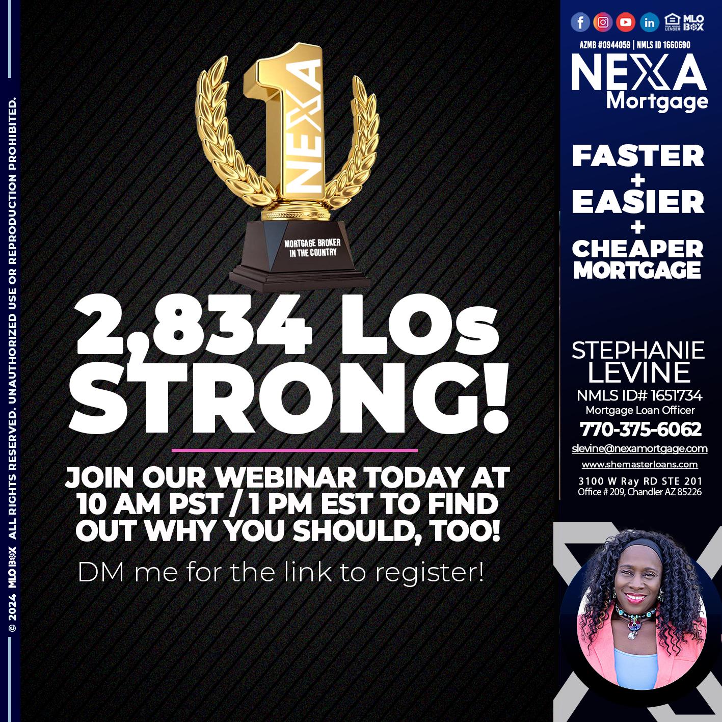 2834 LOs WHY NEXA - Stephanie Levine -Mortgage Loan Officer