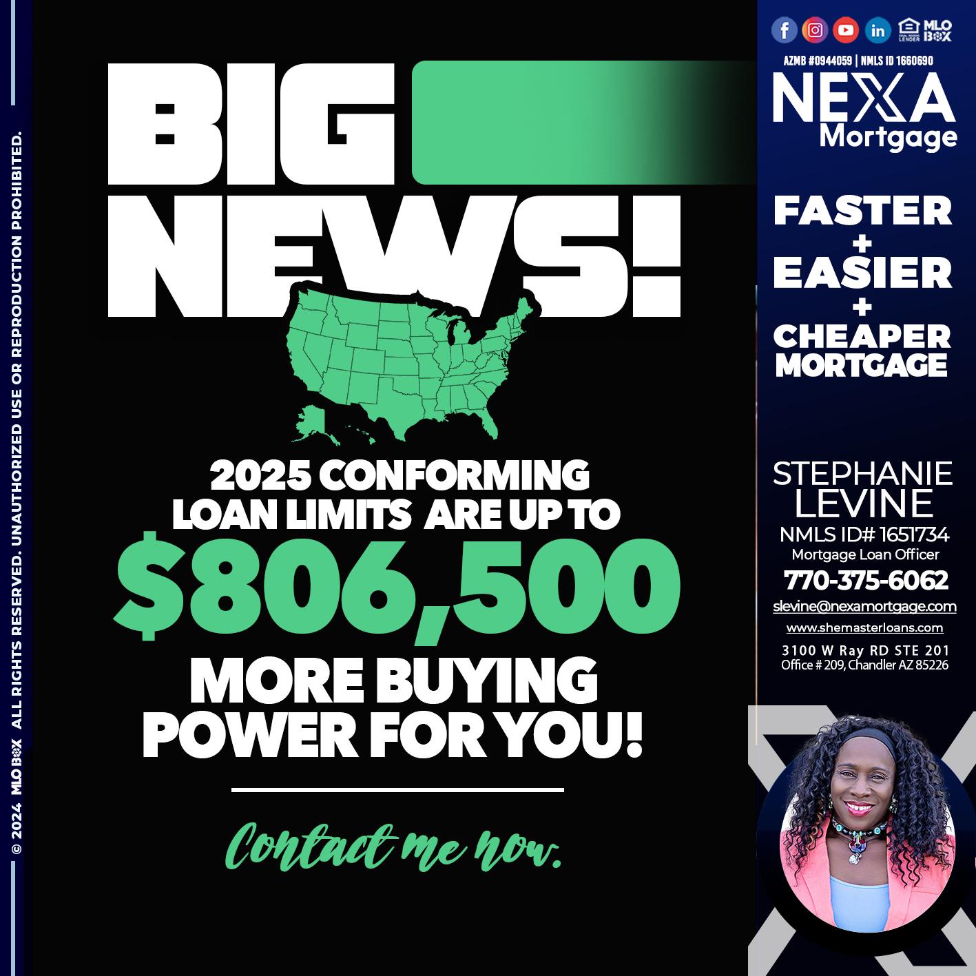 BIG NEWS - Stephanie Levine -Mortgage Loan Officer
