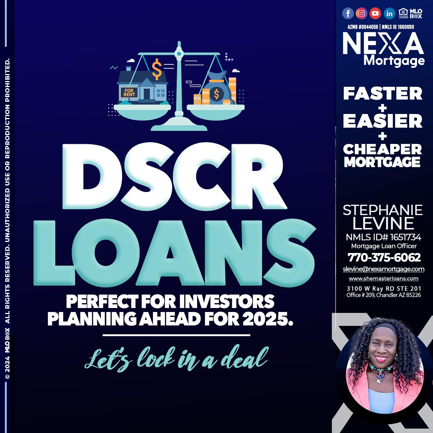 DSCR LOANS - Stephanie Levine -Mortgage Loan Officer