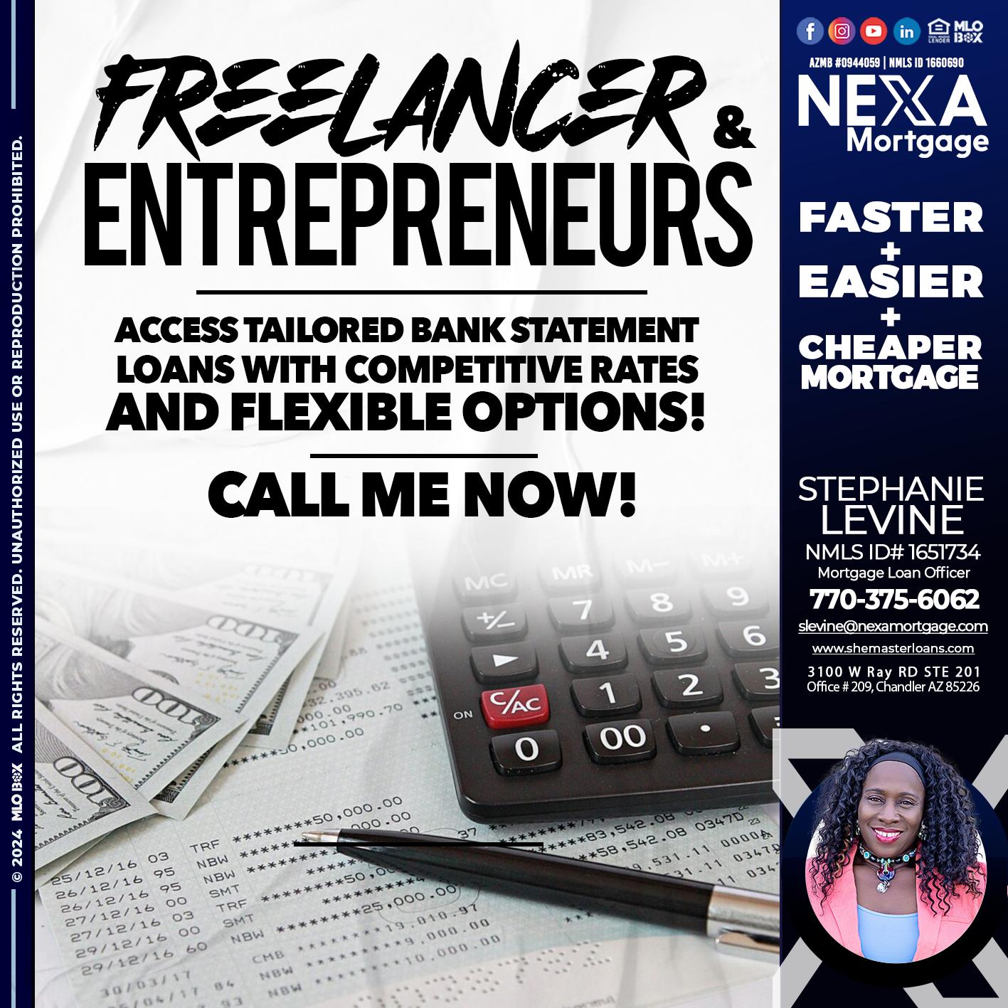 freelancer - Stephanie Levine -Mortgage Loan Officer