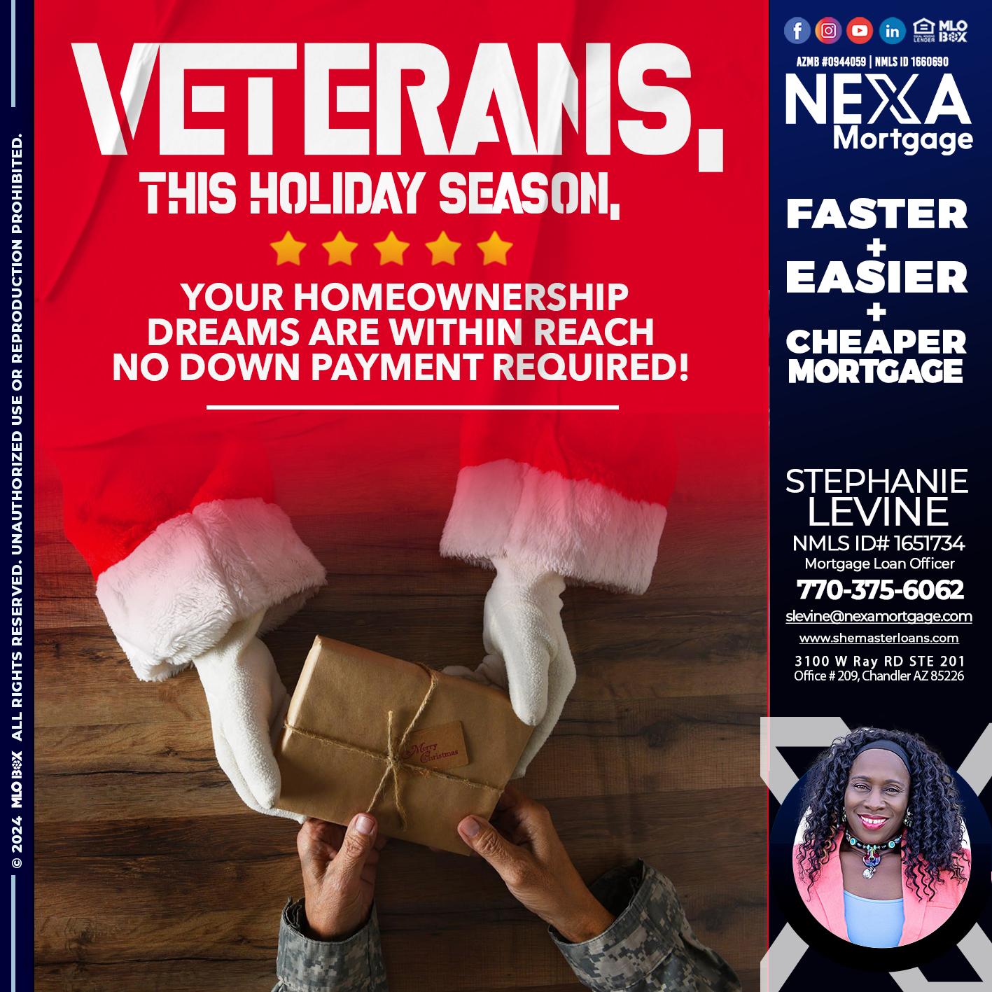 VETERANS - Stephanie Levine -Mortgage Loan Officer