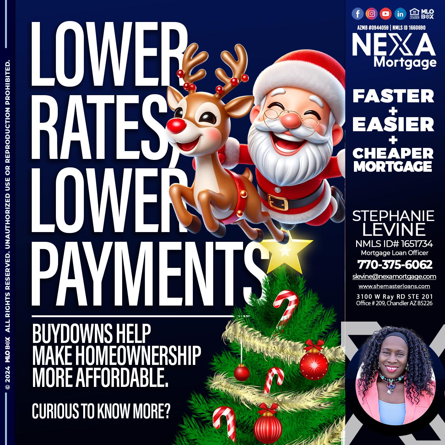 lower rates - Stephanie Levine -Mortgage Loan Officer