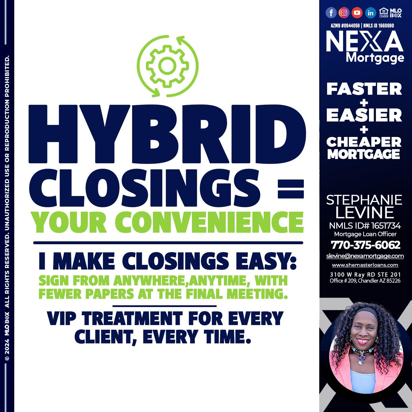 HYBRID CLOSINGS - Stephanie Levine -Mortgage Loan Officer
