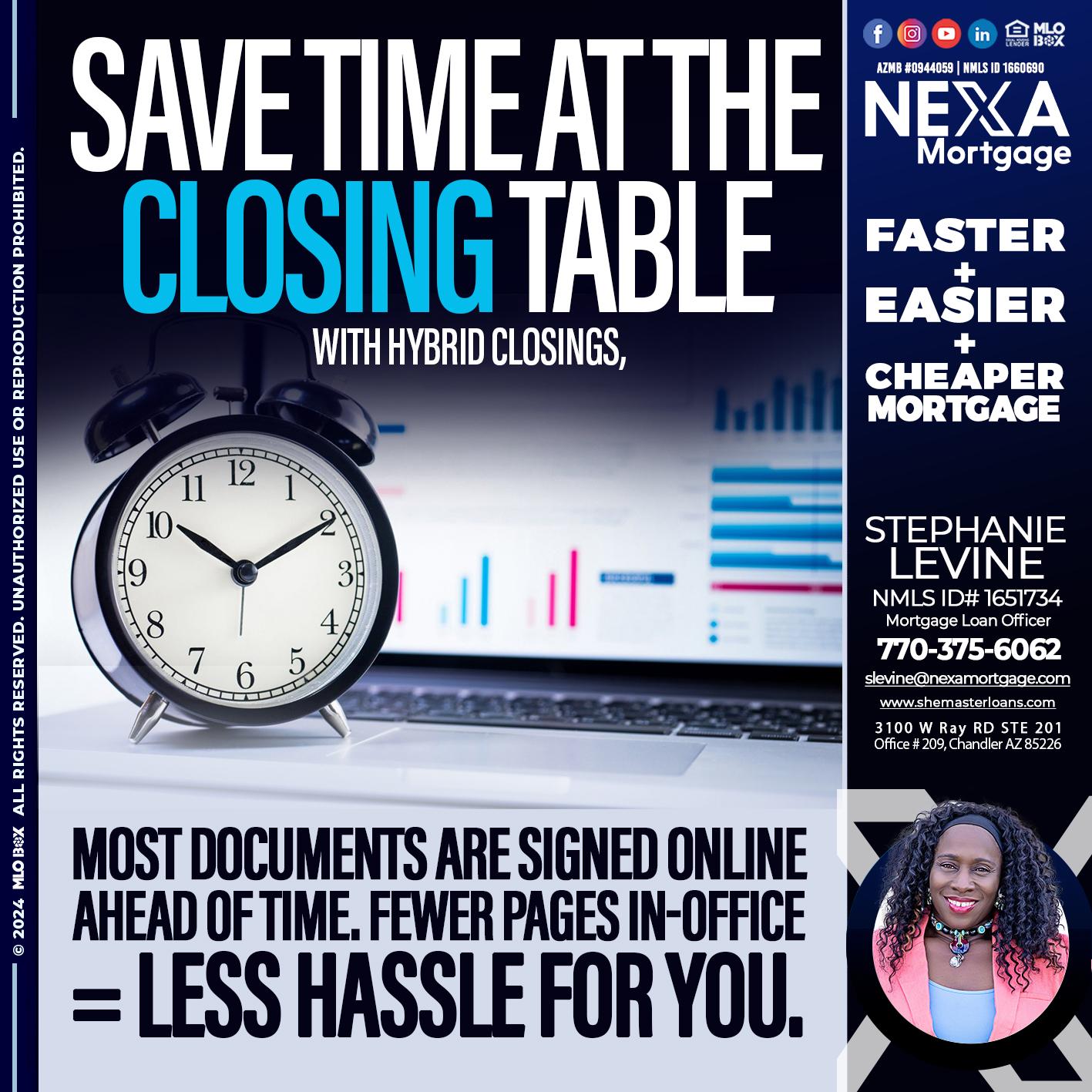 SAVE TIME - Stephanie Levine -Mortgage Loan Officer