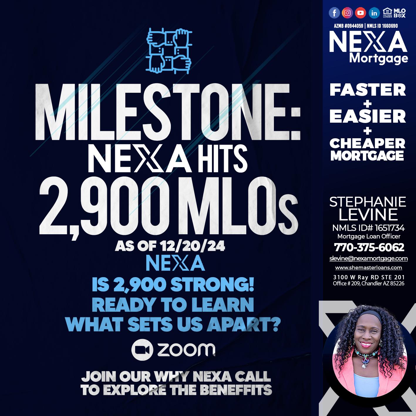 MILSTONE 2900 - Stephanie Levine -Mortgage Loan Officer