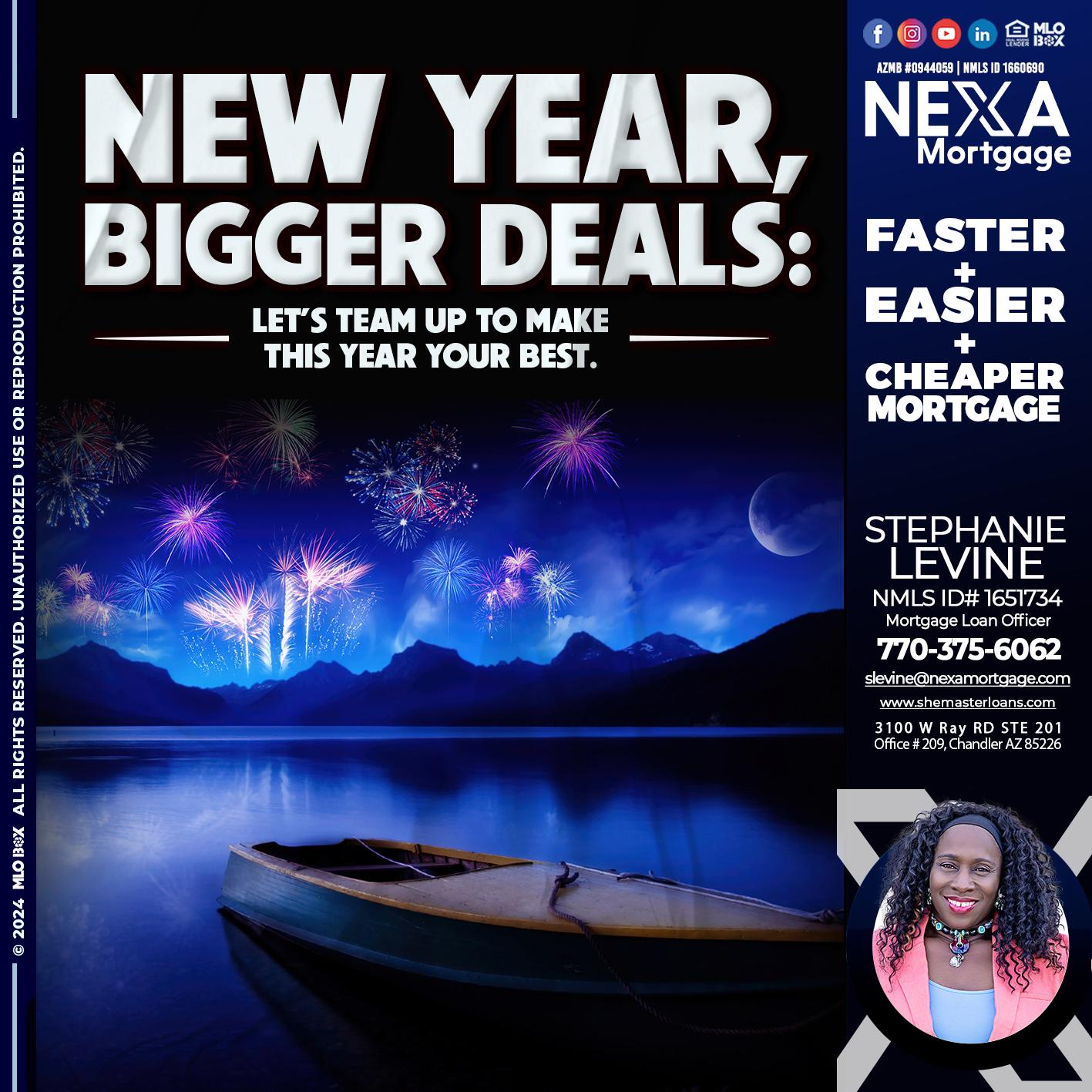 NEW YEAR - Stephanie Levine -Mortgage Loan Officer