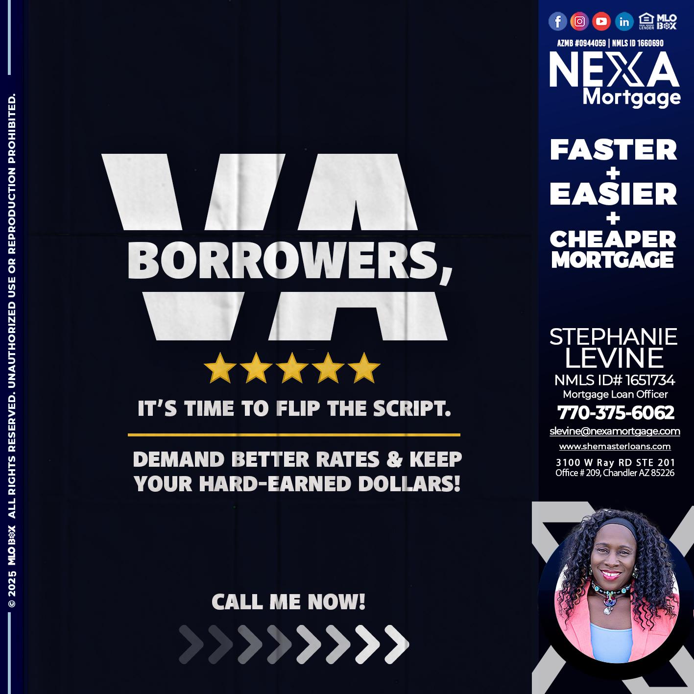 VA BORROWERS - Stephanie Levine -Mortgage Loan Officer