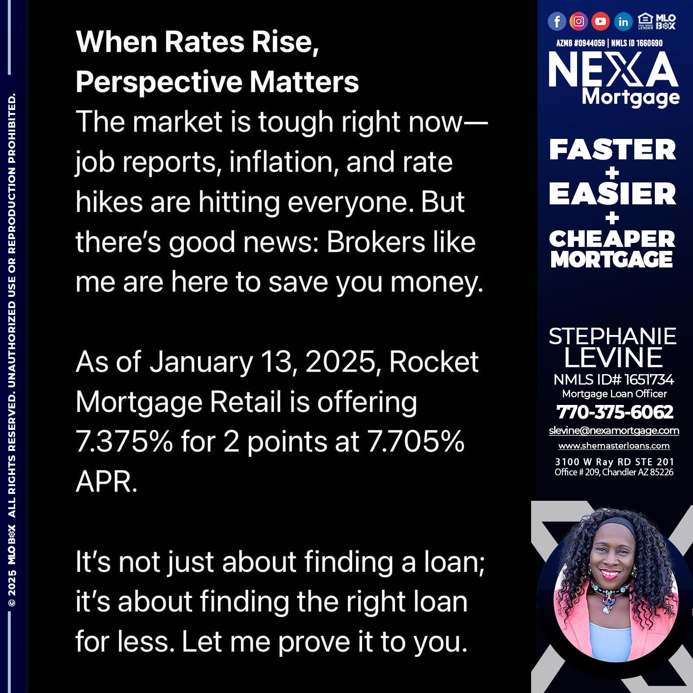 WHEN RATES RISE - Stephanie Levine -Mortgage Loan Officer