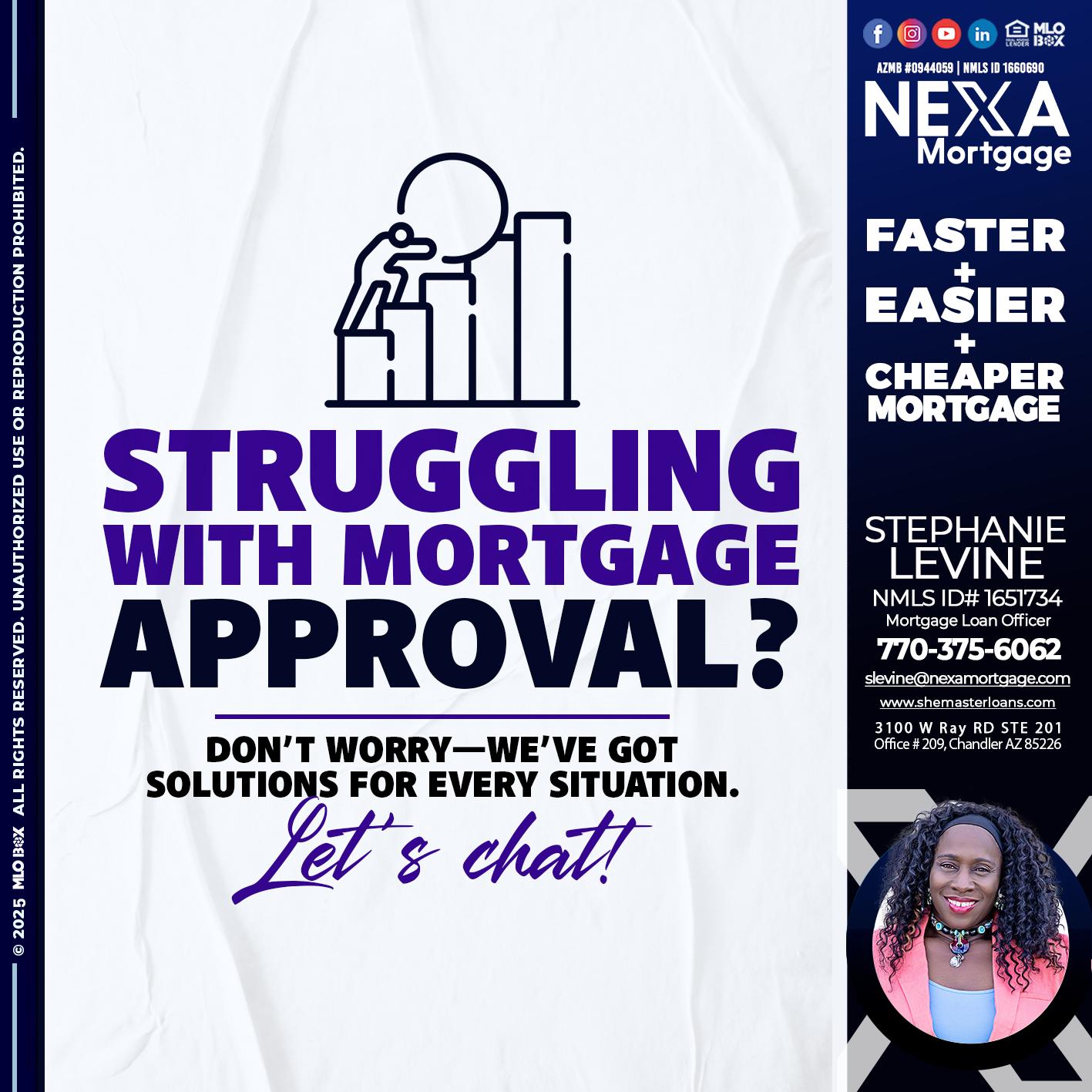 STRUGLING - Stephanie Levine -Mortgage Loan Officer