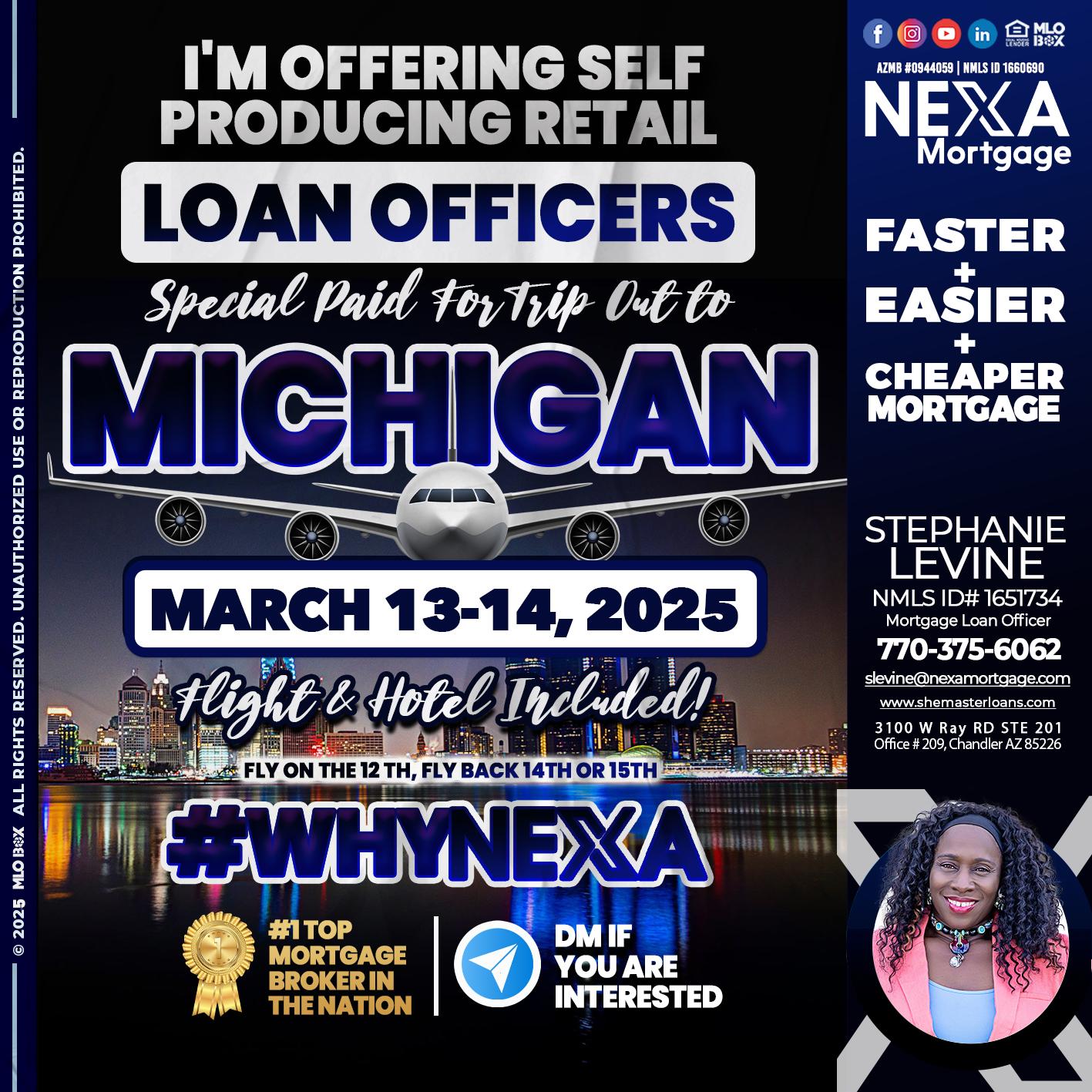 MICHIGAN TRIP - Stephanie Levine -Mortgage Loan Officer