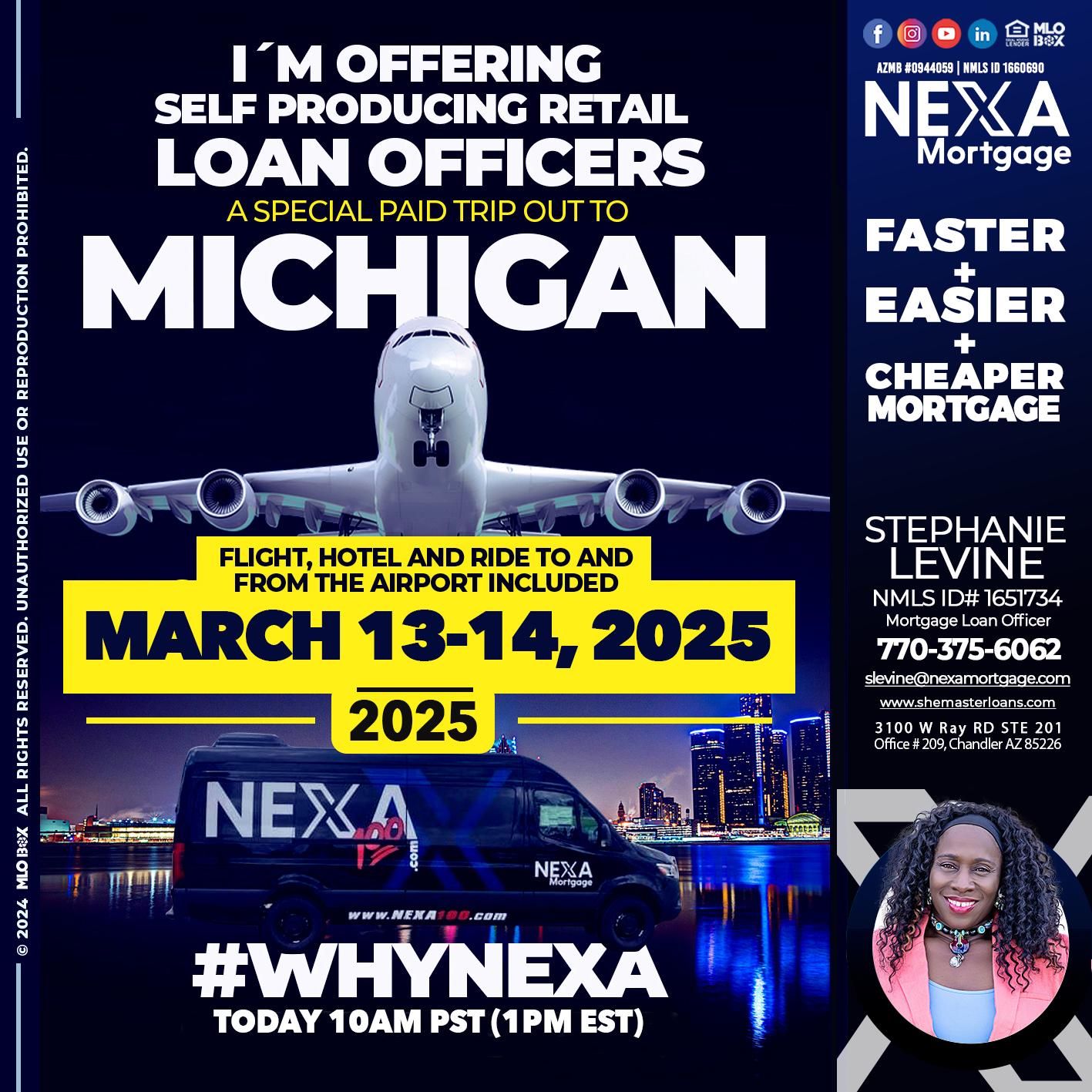 MICHIGAN TRIP - Stephanie Levine -Mortgage Loan Officer