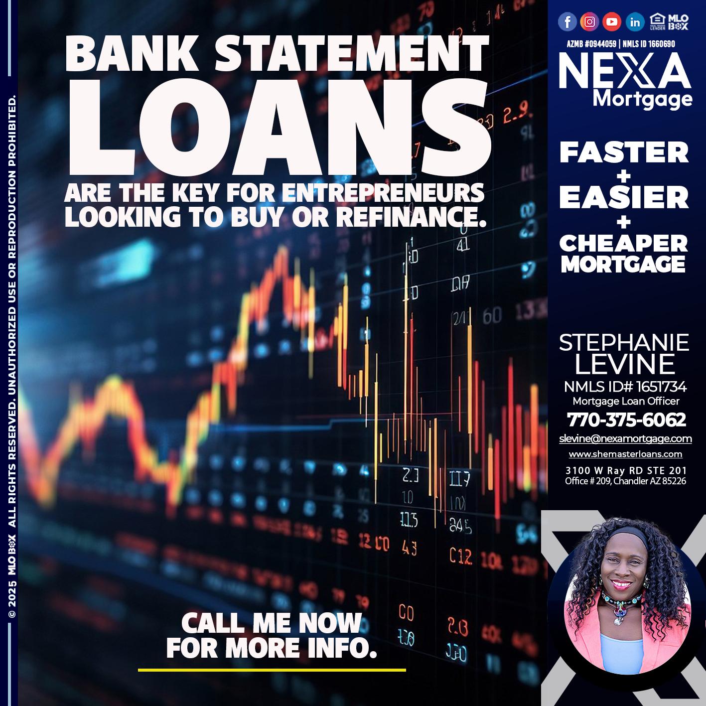 BANK STATEMENT - Stephanie Levine -Mortgage Loan Officer