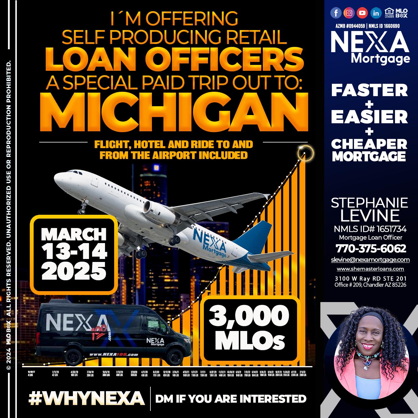 MICHIGAN TRIP - Stephanie Levine -Mortgage Loan Officer