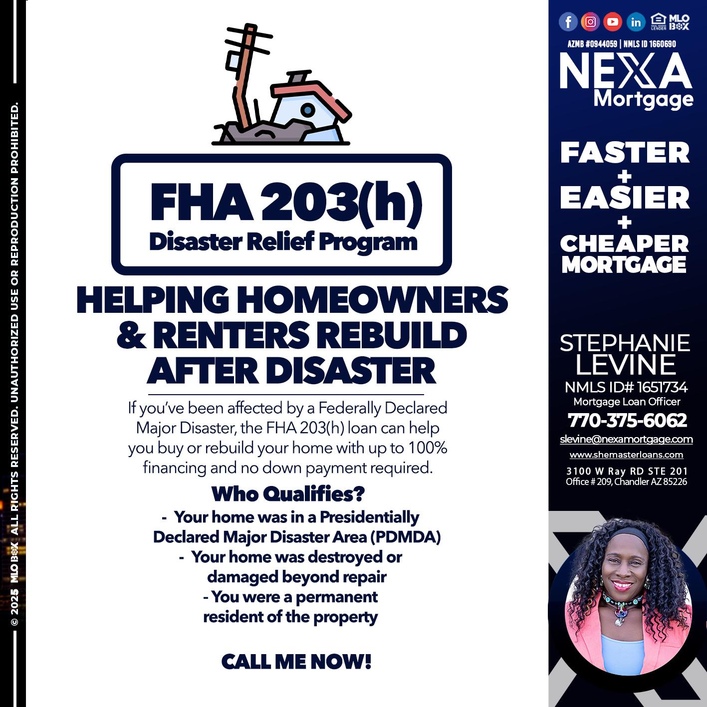 FHA - Stephanie Levine -Mortgage Loan Officer