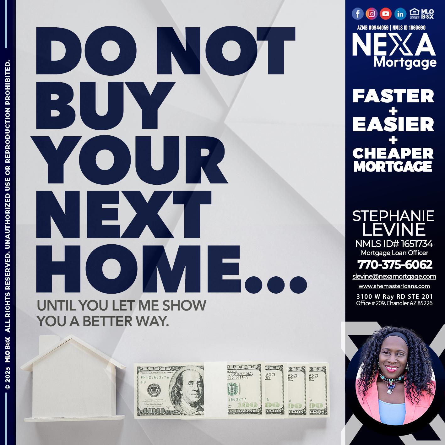 DO NOT BUY - Stephanie Levine -Mortgage Loan Officer