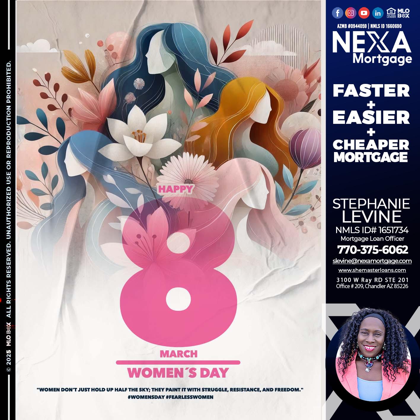women´s day - Stephanie Levine -Mortgage Loan Officer