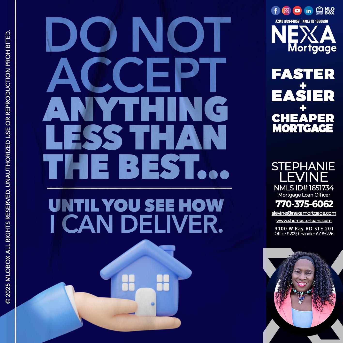 DO NOT ACCEPT - Stephanie Levine -Mortgage Loan Officer