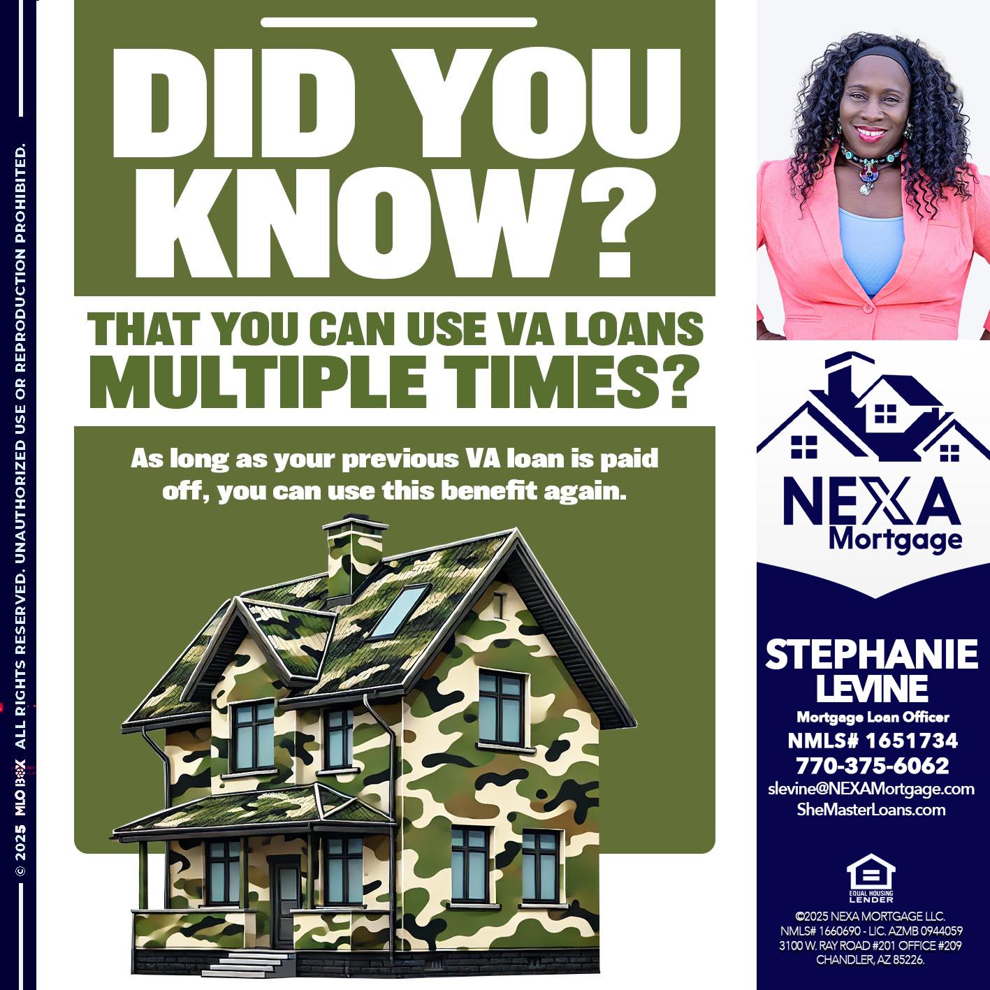 did you know - Stephanie Levine -Mortgage Loan Officer