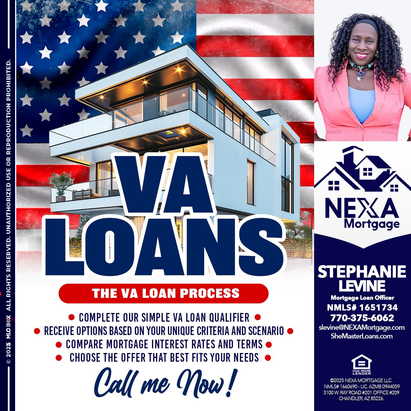 VA LOANS - Stephanie Levine -Mortgage Loan Officer