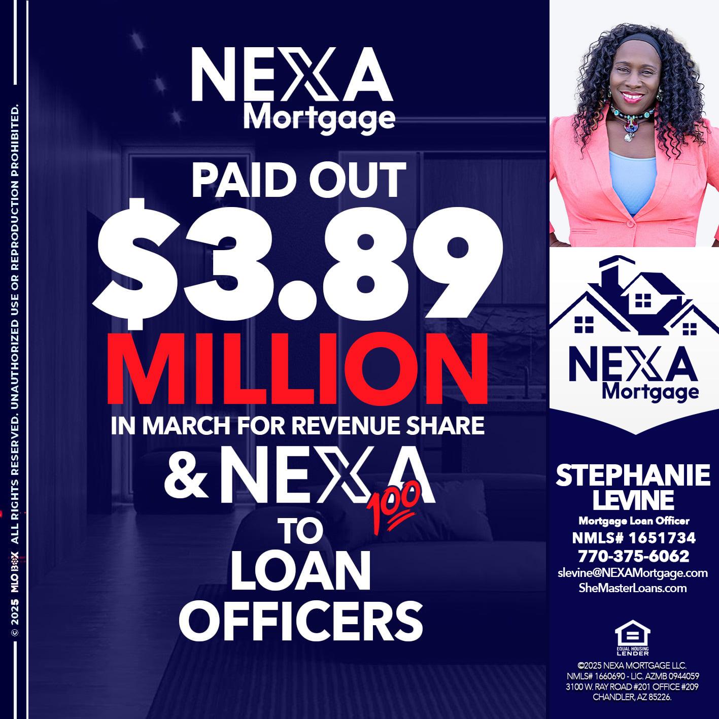 NEXA PAID OUT - Stephanie Levine -Mortgage Loan Officer