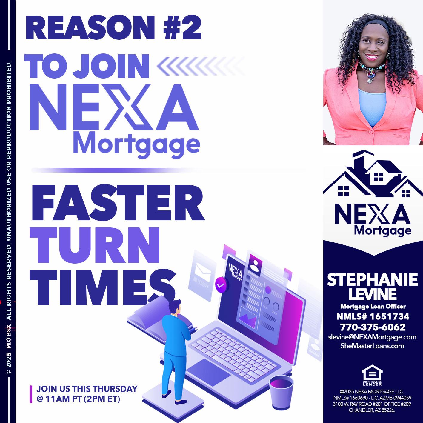 REASON 2 - Stephanie Levine -Mortgage Loan Officer