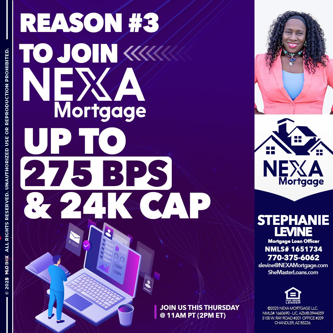 REASON 3 - Stephanie Levine -Mortgage Loan Officer